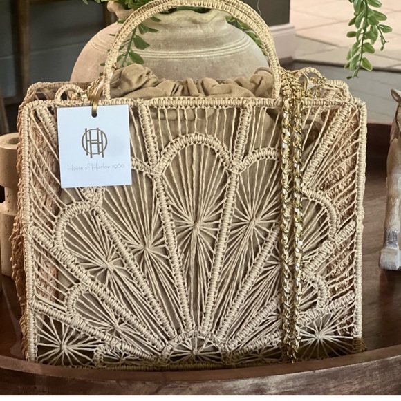 House of Harlow 1960 Handbags - House of Harlow Sunny Days Woven Purse Liner Removable Crossbody Strap NEW